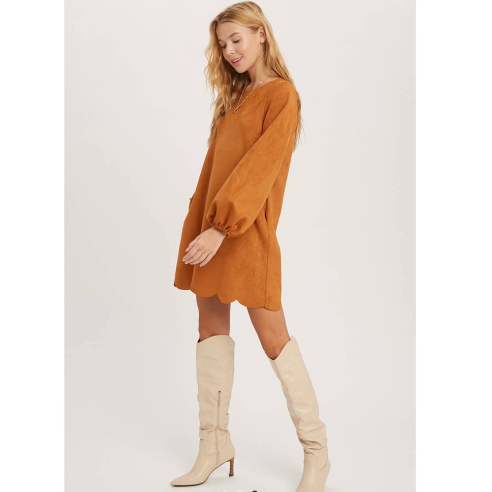 NWT - western style Suede Dress